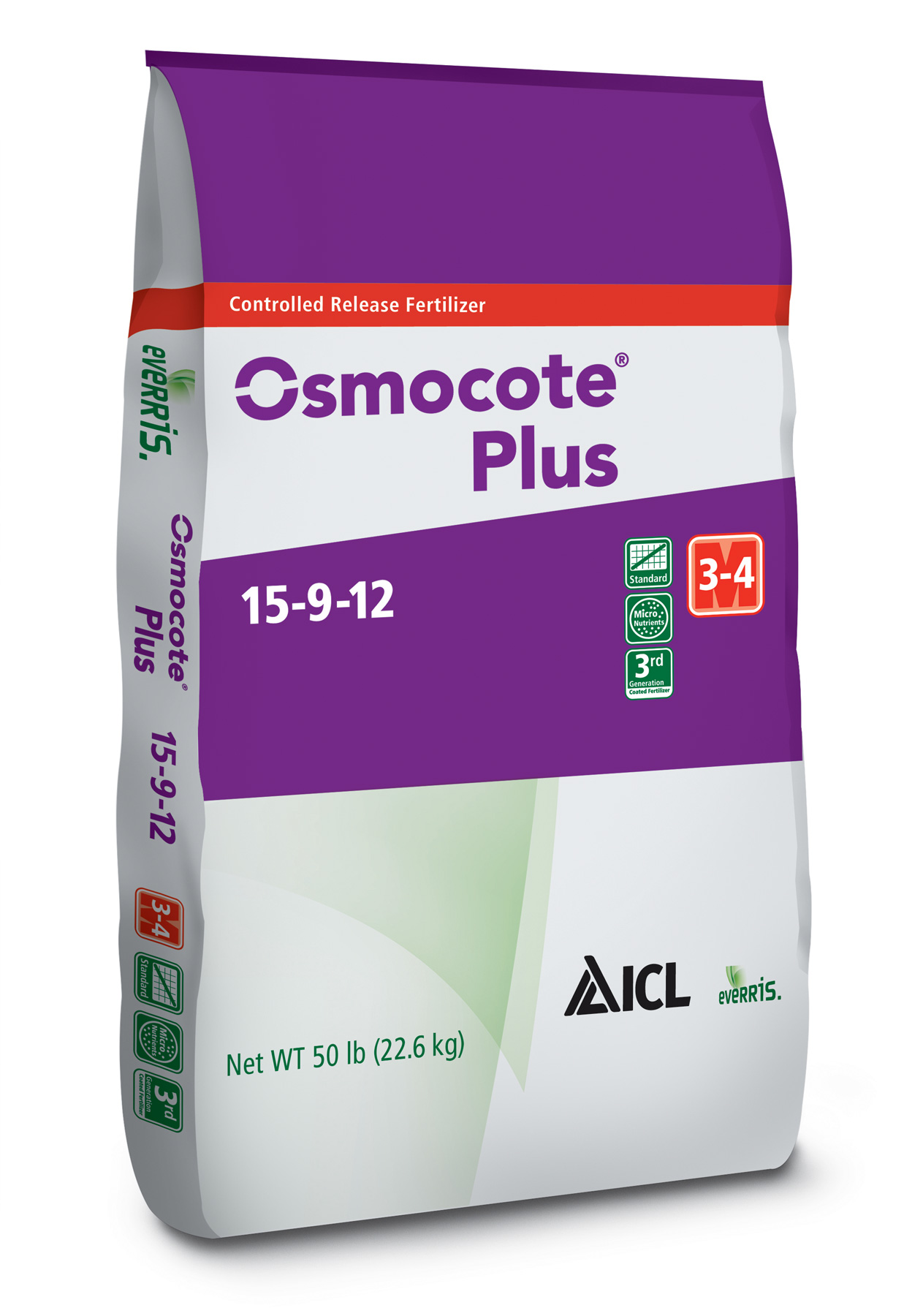 Osmocote® Plus 15-9-12 3-4M 50 lb Bag - Controlled Release CRF